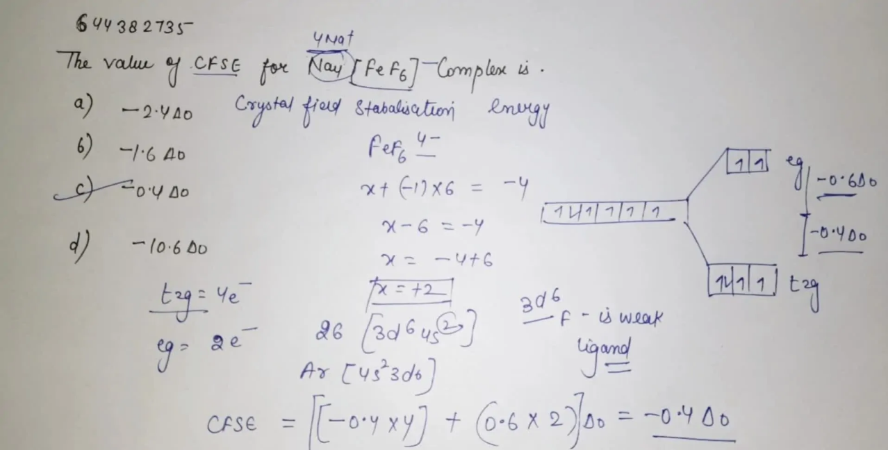 CFSE of Nickel (Ni) Complete Explanation, Calculation & Key Results