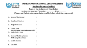 IGNOU Assignment Envelope: Format, Guidelines & Submission Tips